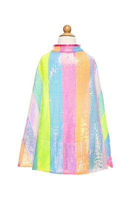 Great Pretenders Stripy Sequins Cape, Size 4-6
