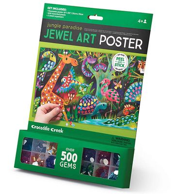 Crocodile Creek Jungle Paradise Jewel Art Poster