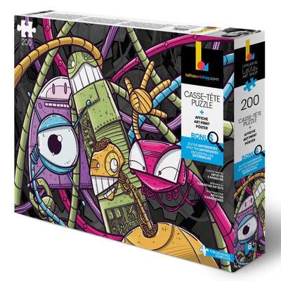 Lalita's Art Shop Friendly Robots 200 pc Puzzle