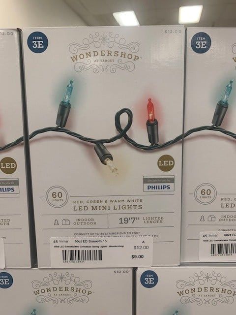 60ct LED Smooth Mini Christmas String Lights - Wondershop
