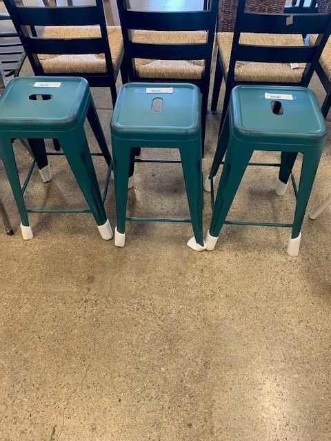 24&quot; Backless Indoor/Outdoor Counter Stool - Distressed Kelly Blue