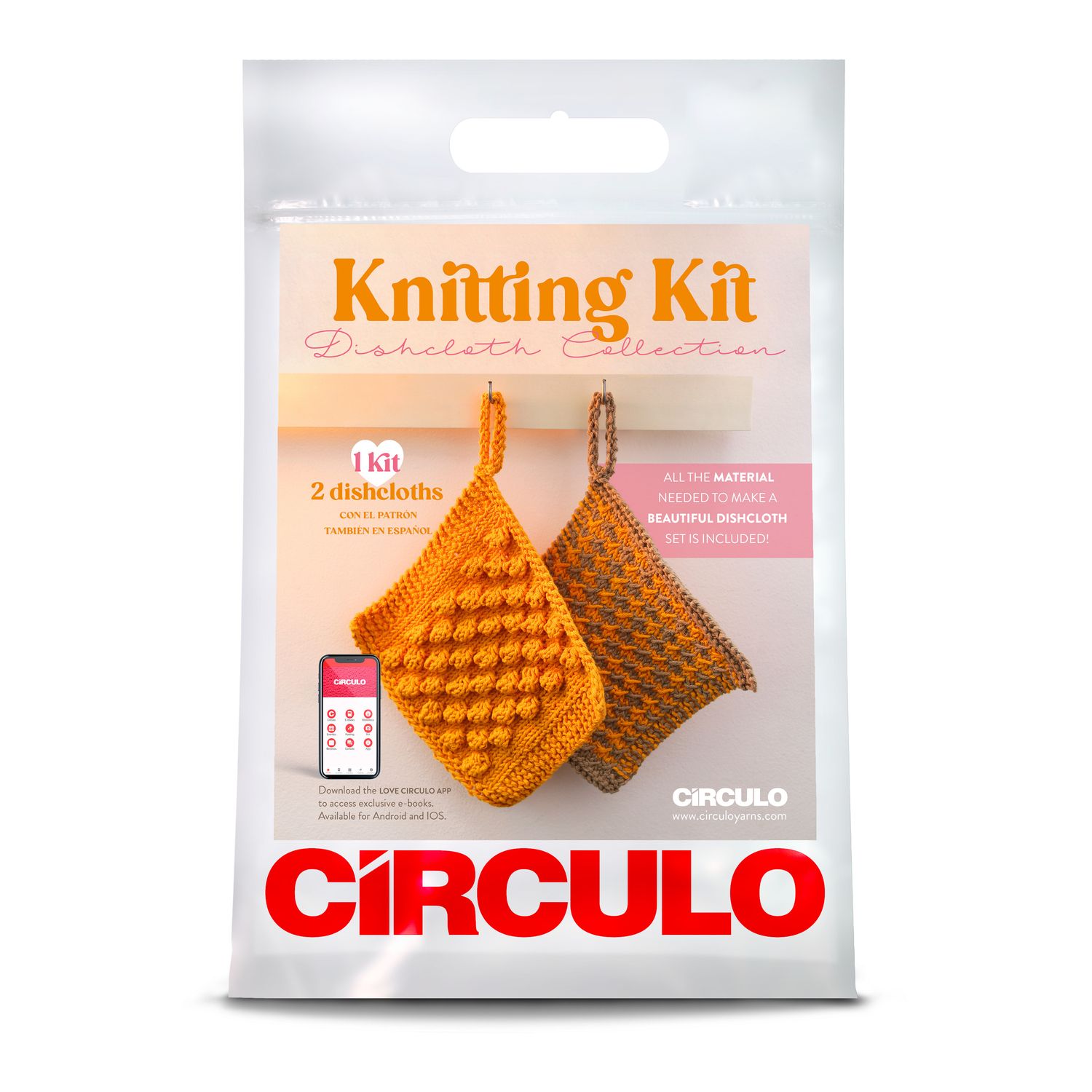 Circulo - Amigurumi Kit Dishcloth Collection 2 - , Color: Popcorn (Carrot)