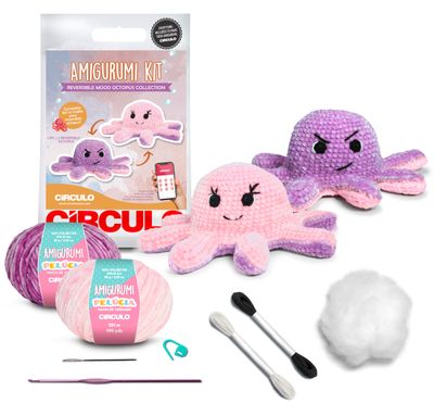 Circulo - Amigurumi Kit Reversible Mood Octopus Kit
