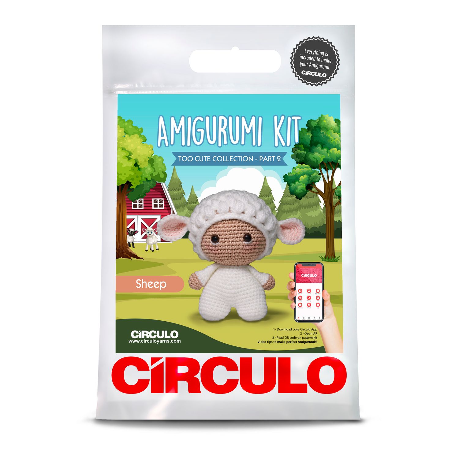 Circulo - Amigurumi Kit Too Cute 2 - , Color: Sheep