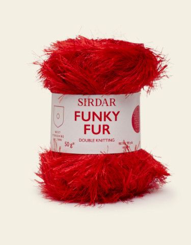 Sirdar - Funky Fur, Color: 208 - Ruby Red