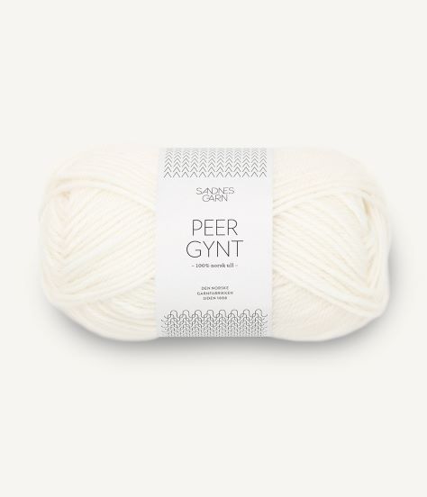 Sandnes Garn - Peer Gynt, Color: #1001 - Hvit