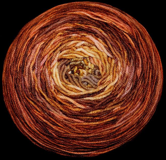 Done Roving - DK Monochromatics, Color: Copper &amp; Bronze