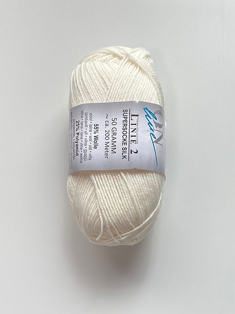 Online - Linie 2 - Supersocke Silk, Color: 0023 - Cream