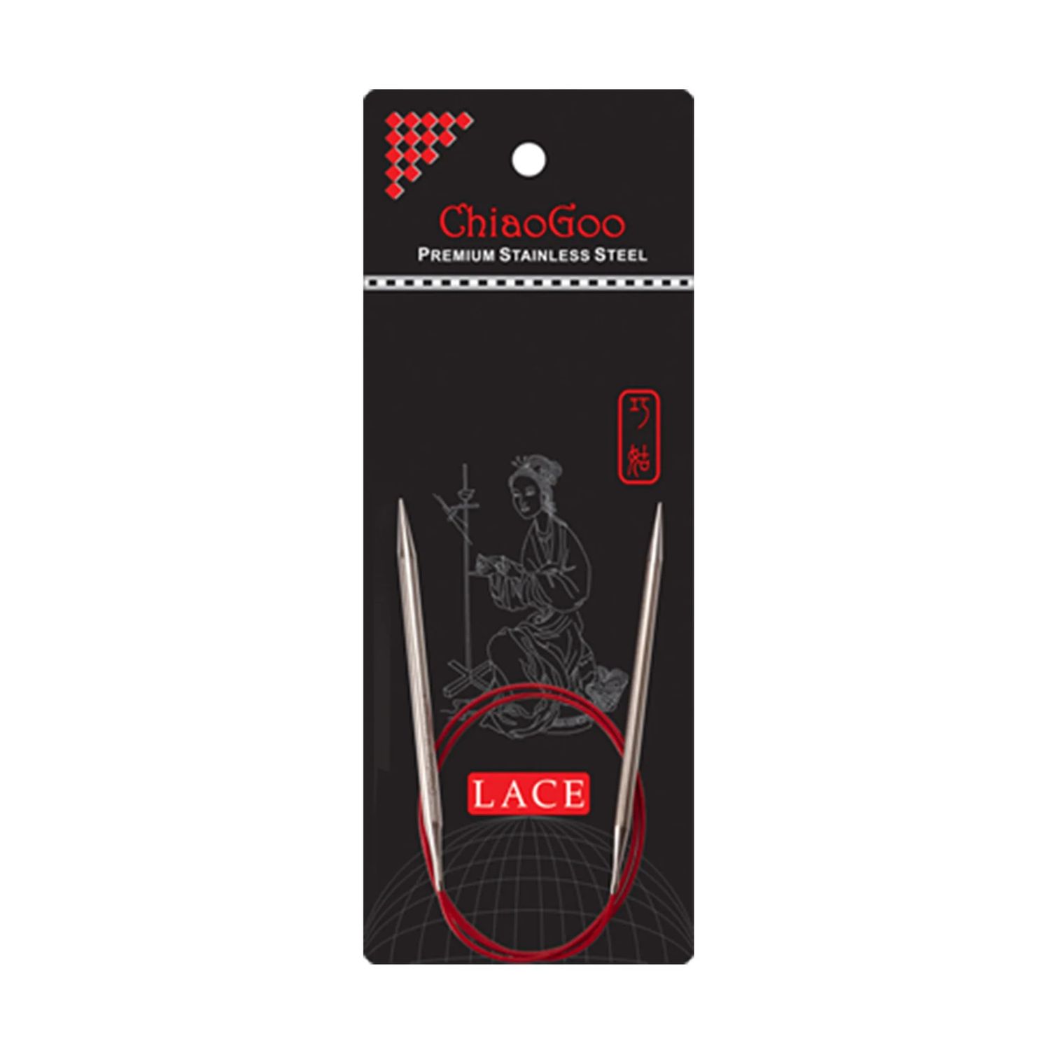 ChiaoGoo - Premium SS Red Lace Circular Needles