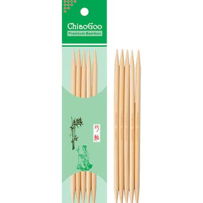 ChiaoGoo - Bamboo DPN Needles (Set of 5), Length: 6&quot;, Size: US 0 (2.0 mm)