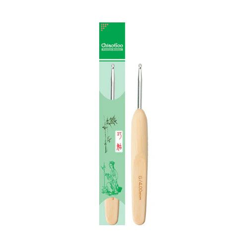 ChiaoGoo - Bamboo/Metal Head Crochet Hook, Size: 0 (2.5 mm)