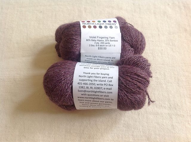 North Light Fibers - Fingering, Color: Violet