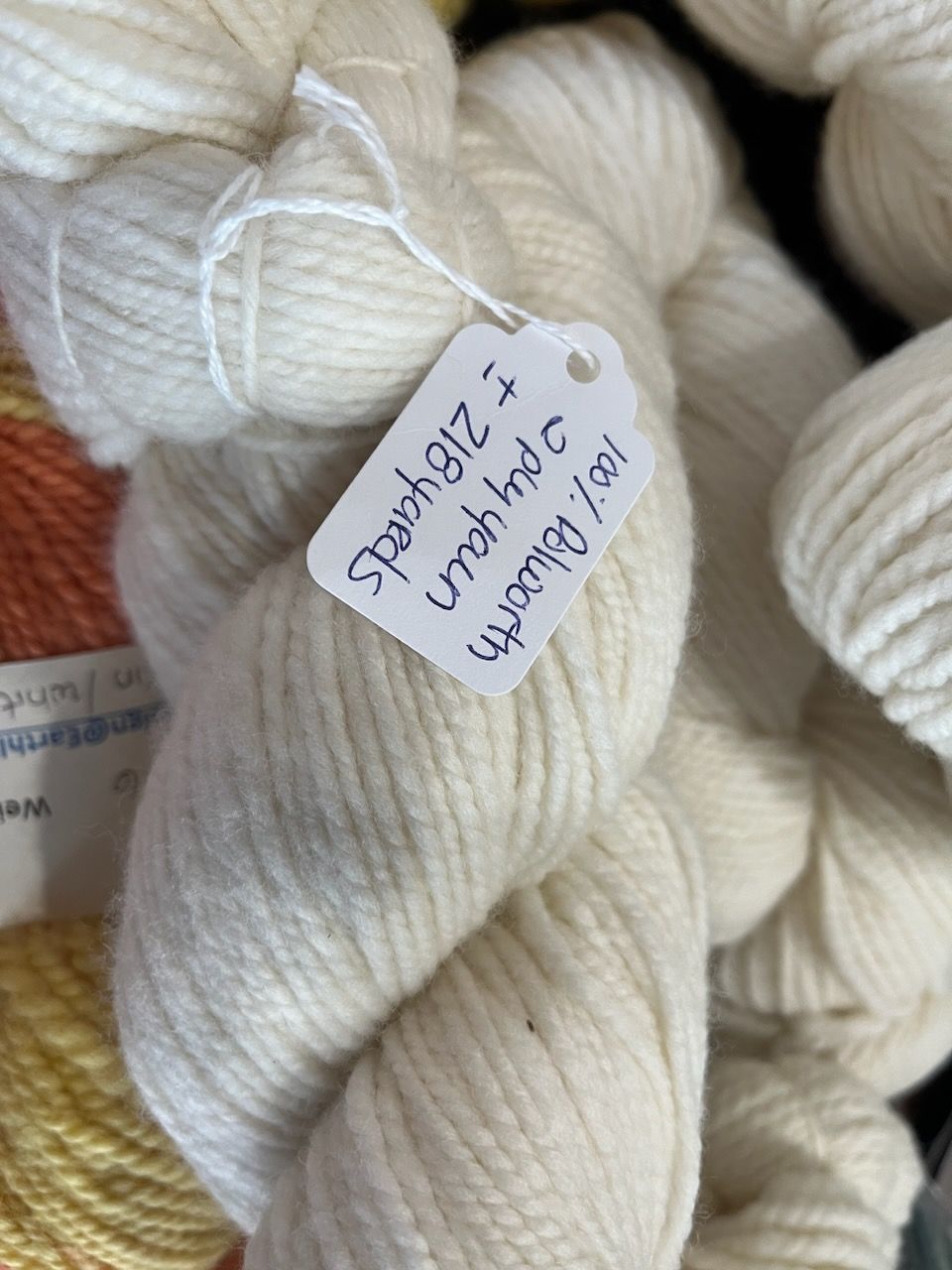 Dream Ranch Design Hand Spun Yarn Polworth Natural