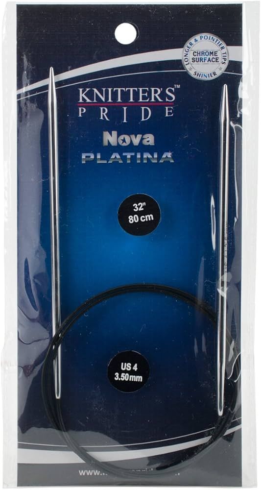 Knitter&#39;s Pride - Nova Platina - Steel Circular, Length: 32&quot;, Size: US 10.5 (6.5 mm)