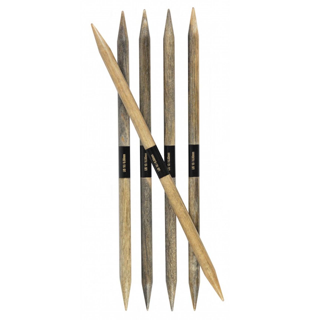 LYKKE Crafts - Driftwood DPN (Set of 5) 6&quot;, Size: US 0 (2.0 mm)