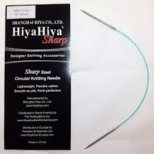 HiyaHiya - Sharp Steel Circular Needles, Length: 9&quot;, Size: US 0 (2.0 mm)