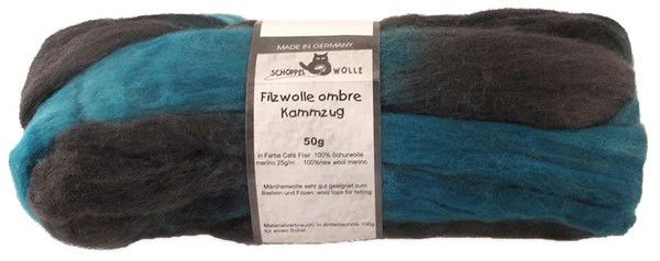 Shoppel Wolle - Filzwolle Ombre Kammzug, Color: 1021 ombre 2083
