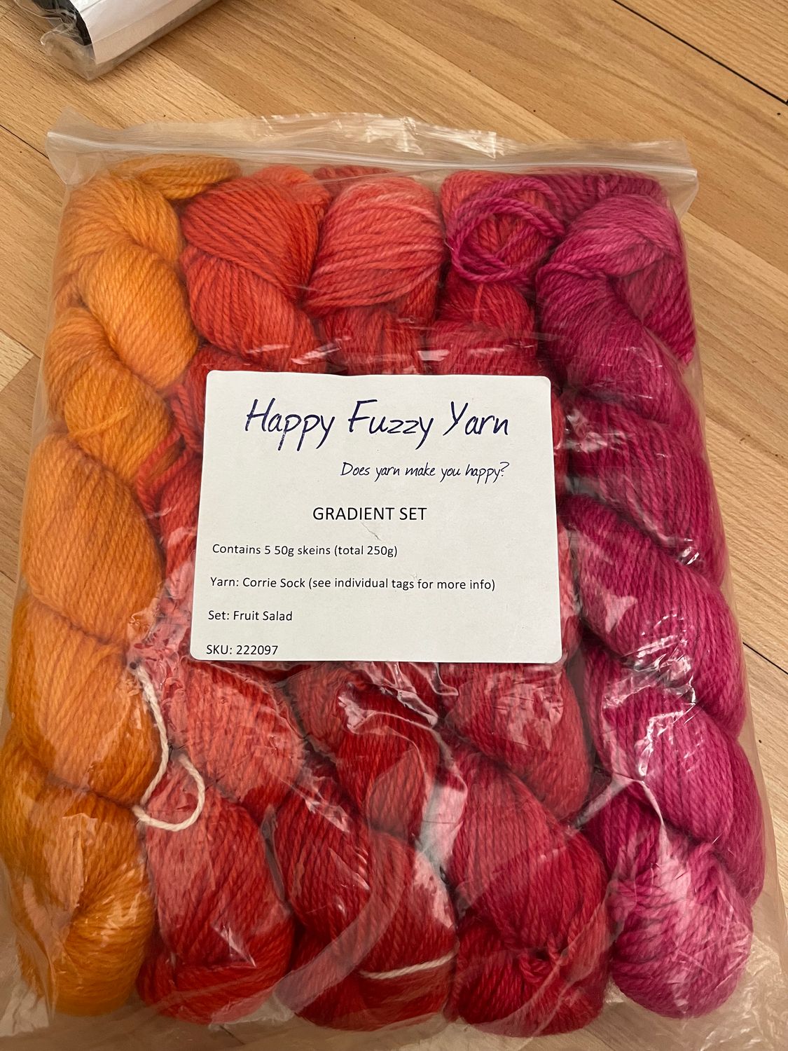 Happy Fuzzy Yarn -  Corrie Sock Gradient Set - Fruit Salad