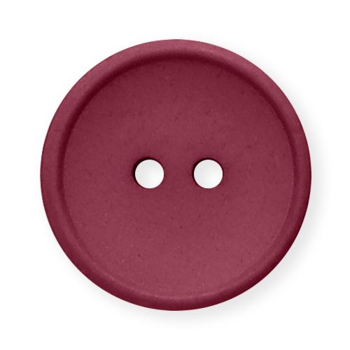 Isager - 20 mm Cotton Button, Color: Bordeaux