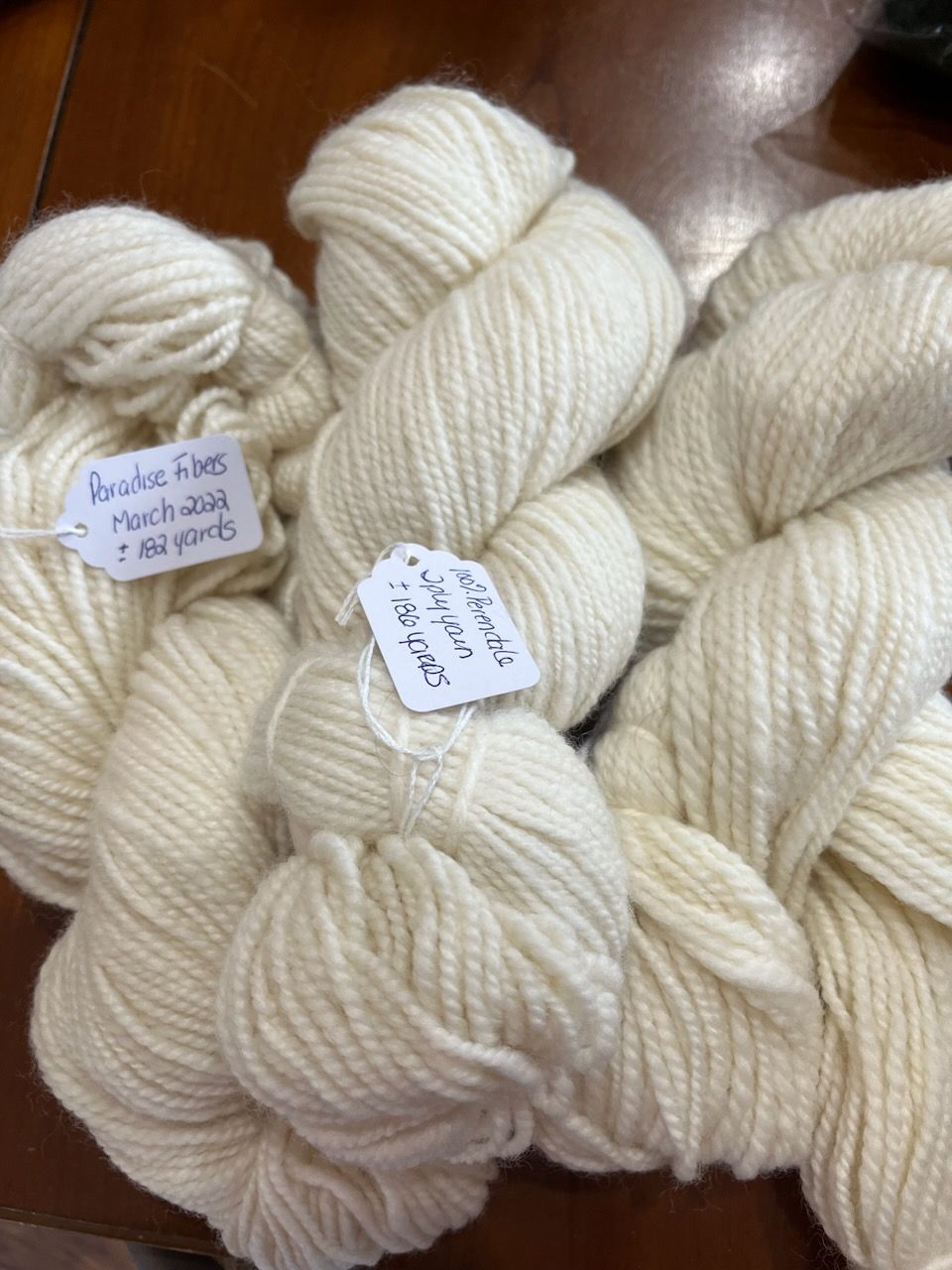 Dream Ranch Design Hand Spun Yarn Perendale, Color: Natural