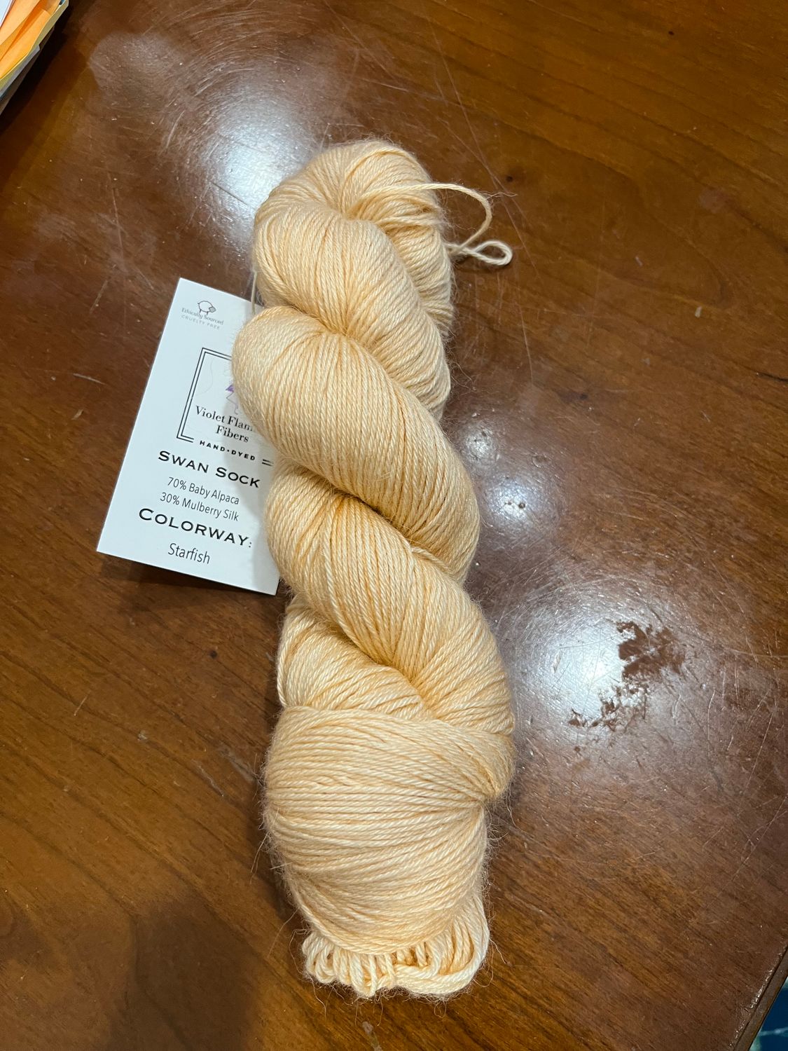 Violet Flamingo - Swan Sock, Color: Starfish