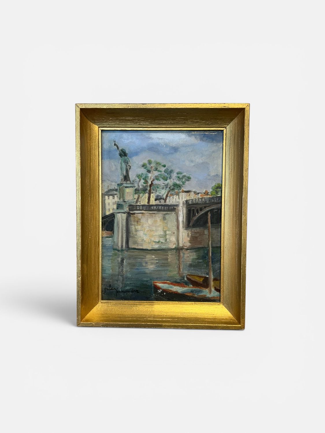 "Le Pont de Grenelle" Paris, Oil by Pilar Fernandez