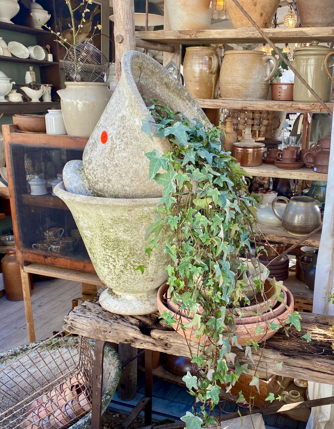 Pair, French Cast Stone Pedestal Planters