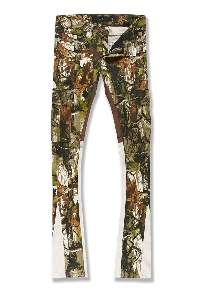 STACKED CAMO CARGO DENIM 
