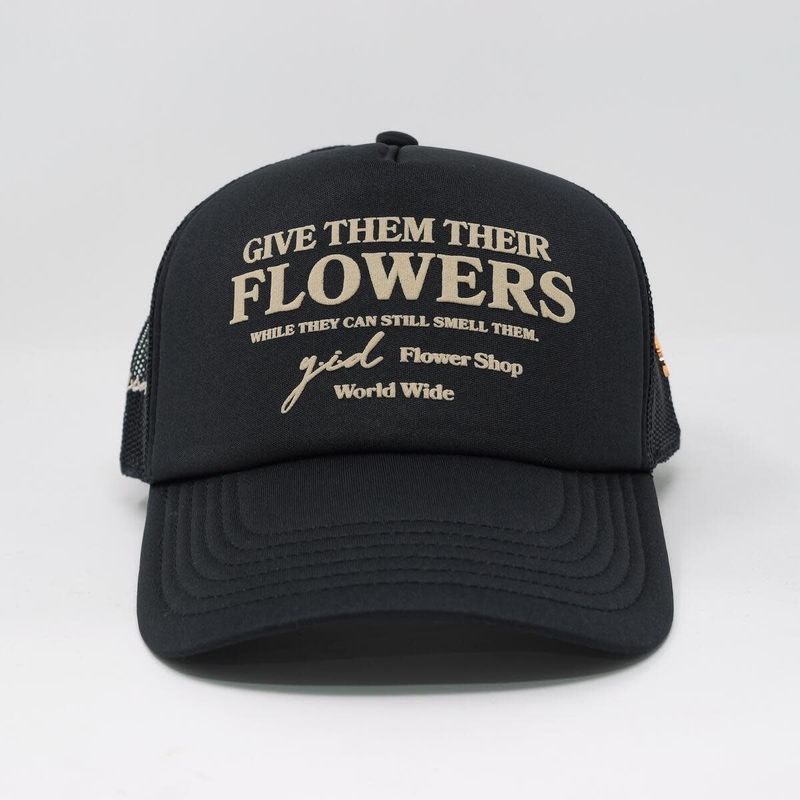 FLOWER SHOP TRUCKER HAT (BLACK)