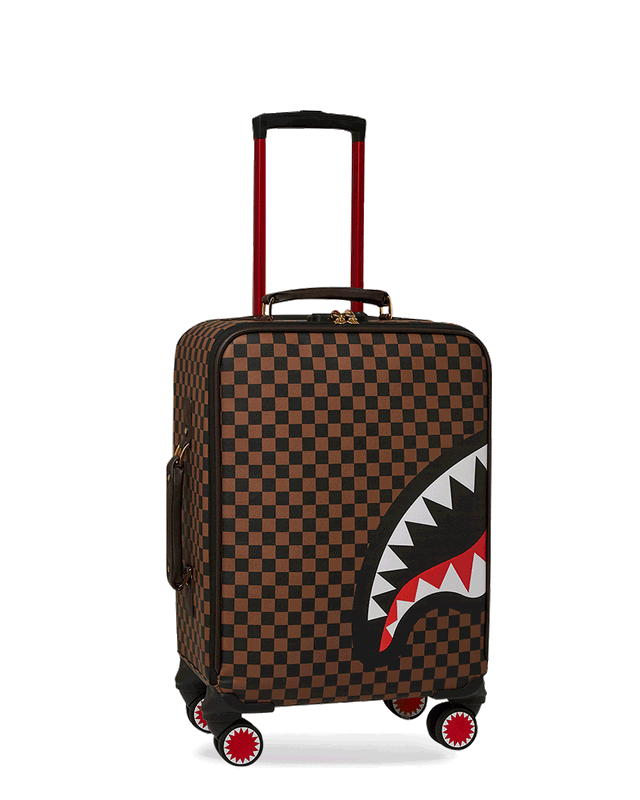 EXTERIOR GOLD ZIP POCKET SHARKS IN PARIS JETSETTER CARRY-ON LUGGAGE