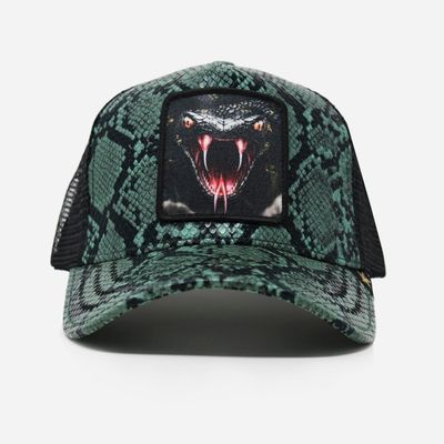 Gold Star trucker Green Snake Leather