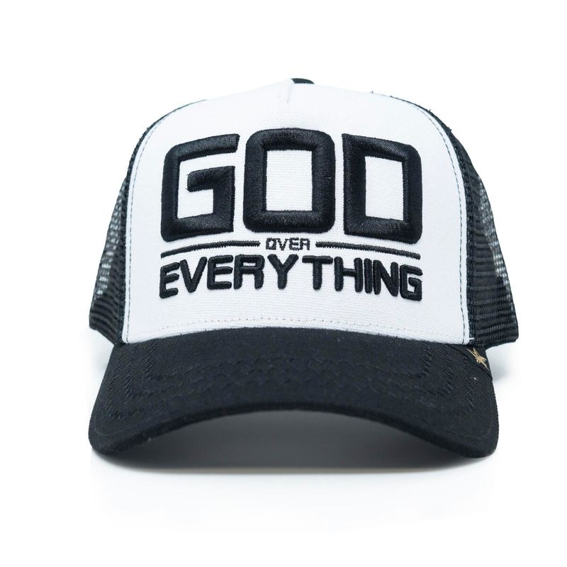 Gold Star trucker hat God White/Back