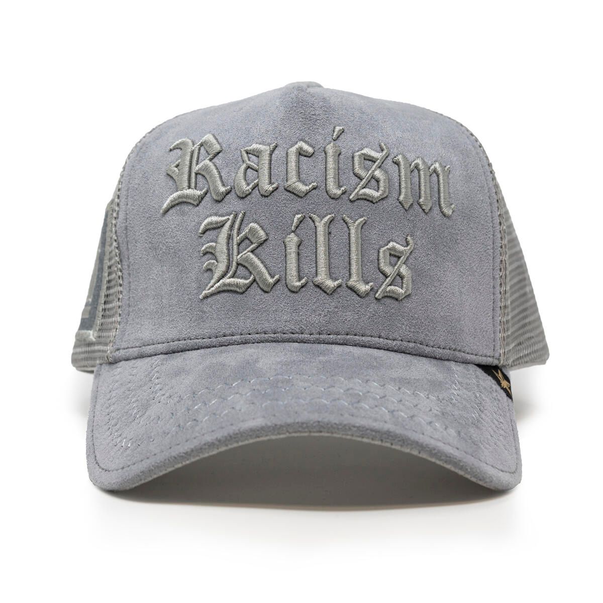 Gold Star Hats Racism kills Grey