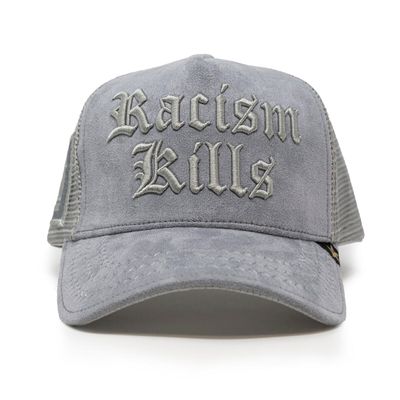 Gold Star Hats Racism kills Grey