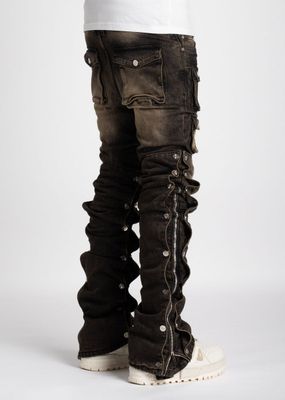 Ash Grey Stacked Premium Denim