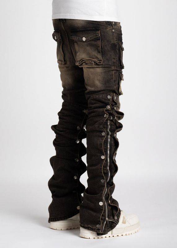 Ash Grey Stacked Premium Denim