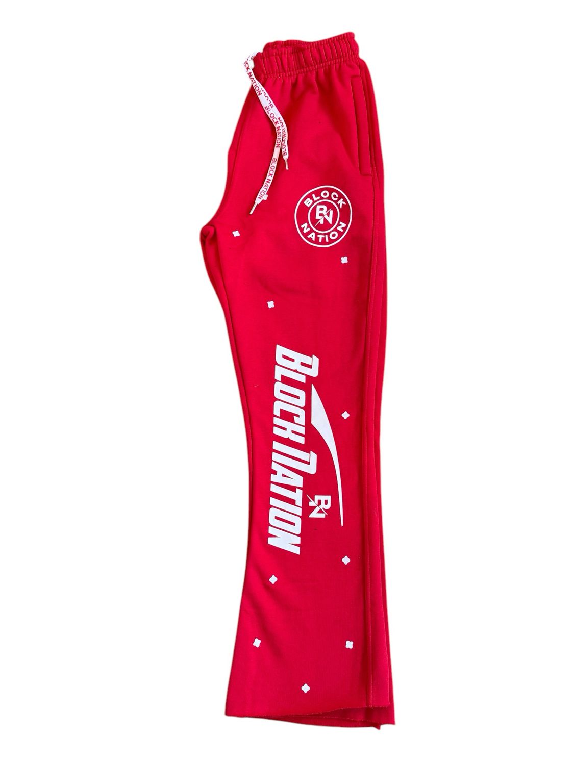 Block Nation Screen Print Stacked Pants