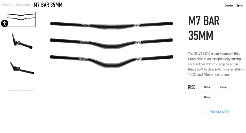 Enve Bar M7 800mm, 10mm rise, 35.0, 8/4 deg
