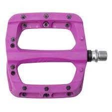 HT Components, PA03A, Nano P, Platform Pedals, Body: Nylon, Spindle: Cr-Mo, 9/16&#39;&#39;, Purple, Pair