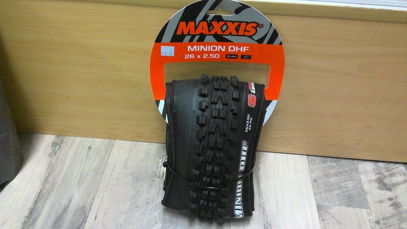 Maxxis, Minion DHF, Tire, 26&#39;&#39;x2.50, Folding, Clincher, 3C Maxx Terra, EXO, 60TPI, Black