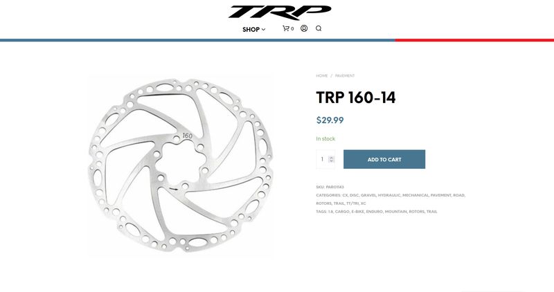 TR160-14 TRP 160mm Rotor