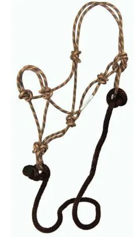 Halter Horse Rope W/7' Lead Brown