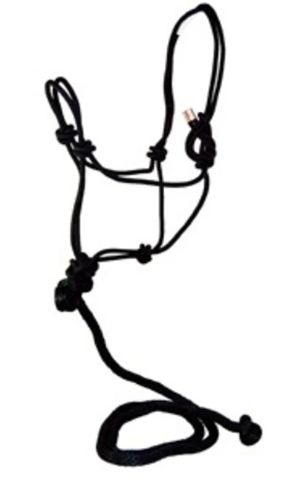 Halter Rope Horse W/ 7' Lead Blk