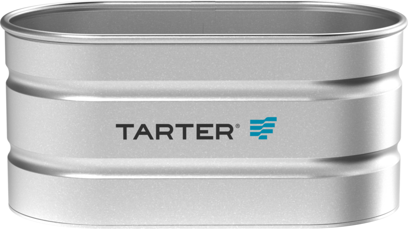 100gal Oval Galvanized Stock Tank 2x2x4