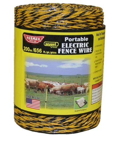 Heavy Duty Fence Wire Yellow/Black 656ft