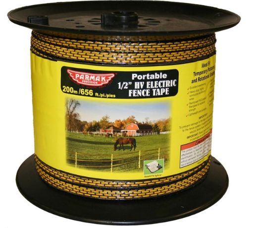 Heavy Duty Equi-Tape Yellow Black 1/2" x 656ft