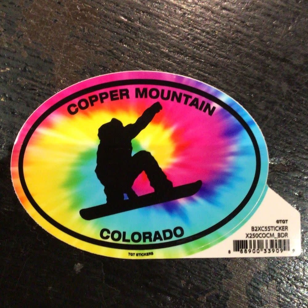 Tie Dye Oval Boarder Sticker