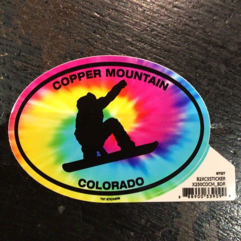 Tie Dye Oval Boarder Sticker