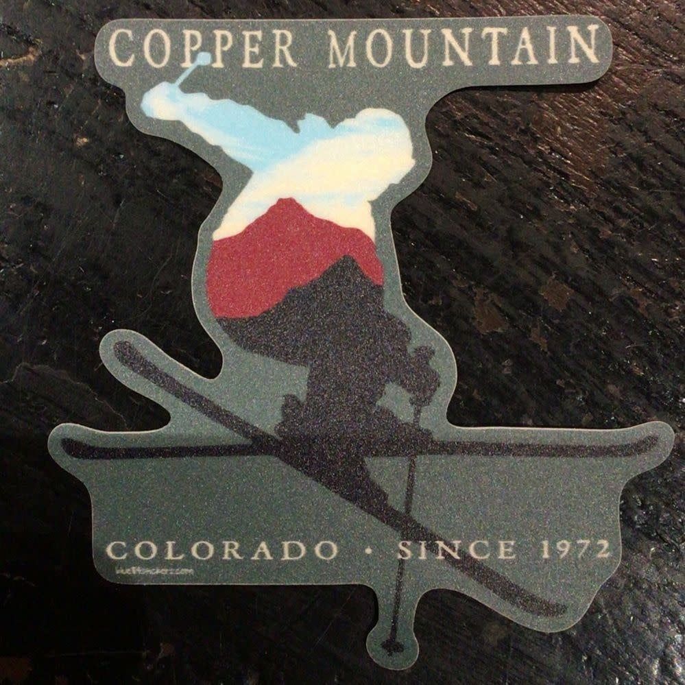 Keenness Skier Mtns Sticker