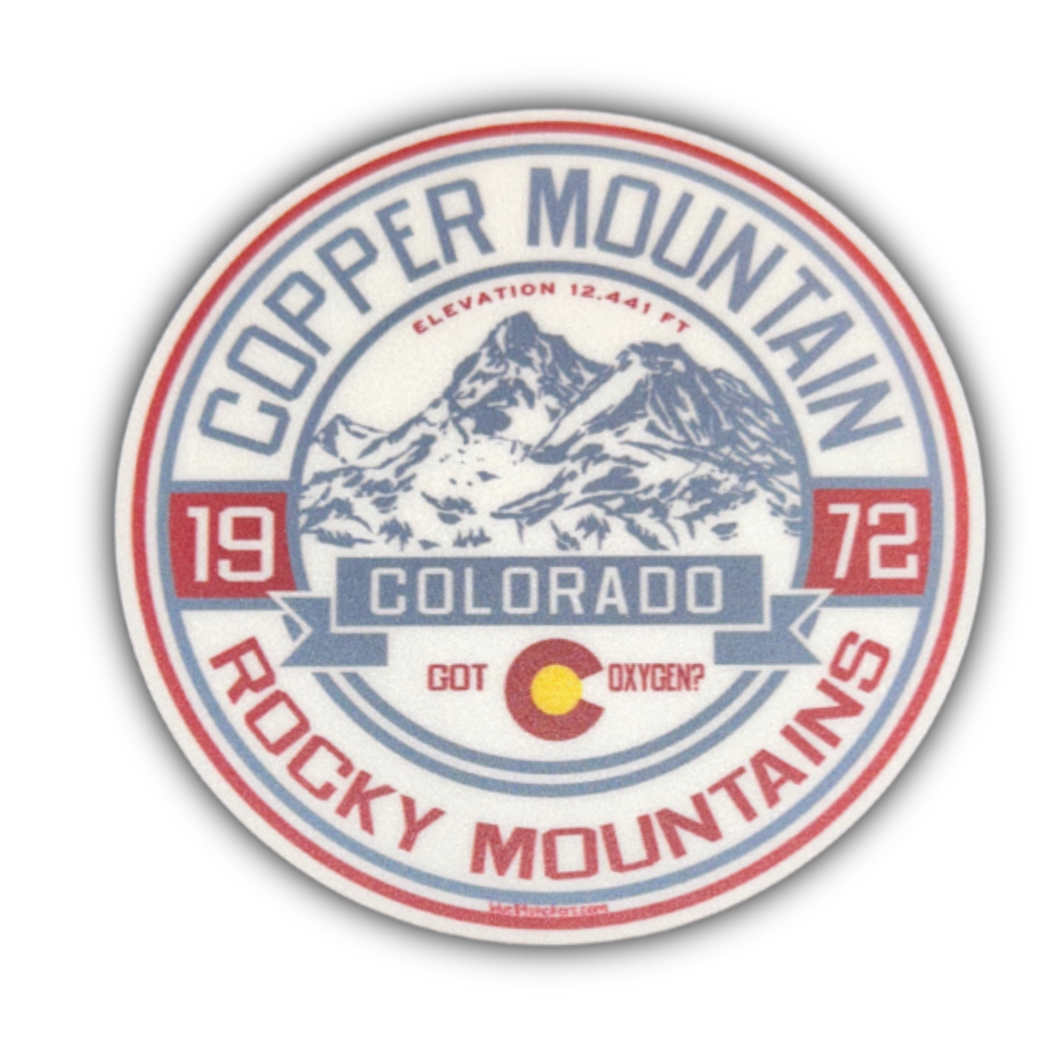 Bixby V4 Mtns Co Flag Sticker